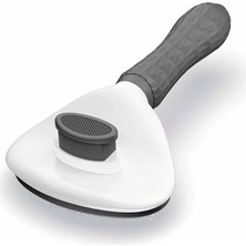 Slipt Otomatik Temizlenen Kedi Köpek Tarağı (Gri)