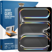 Buff iPad Easyfit Glass Cam Kolay Uygulama Aparatlı Ekran Koruyucu Temperli Cam (Pro 13 Inch 7. Nesi