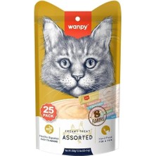 Wanpy Karışık Krema Kedi Ödülü 25X14GR