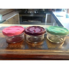 S-Online Cam Saklama Kabı 3'lü Set (Yeşil-Pembe-Bordo)