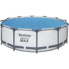 Flowclear™ Güneş Örtüsü, Ø 356 Cm, Yuvarlak 366 cm ve 396 cm Yüzey Havuzları Için, Mavi