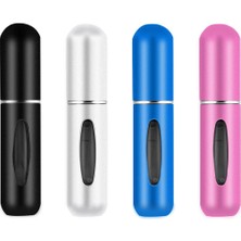 Leikedun 4 Adet Parfüm Püskürtücü Şişe 5 ml Mini Doldurulabilir Sprey Taşınabilir Sıvı Koku Şişesi G