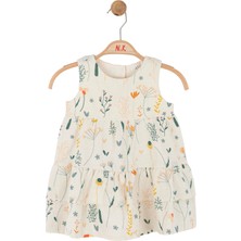 Nk Kız Bebek Sunflower Elbise 1-4 Yaş Krem