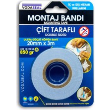 Çift Taraflı Montaj Bandı 20MMX3MT