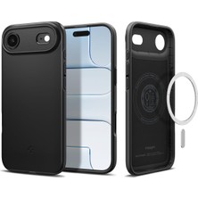 iPhone Air ile Uyumlu Ince Magsafe Kılıf Hava Kanalı Teknolojisi Askeri Sınıf Koruma Magfit Black Ka