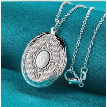 Hediye Shop Kişiye Özel Içine Resim Eklenebilen 925 Ayar Gümüş Kaplama Kolye