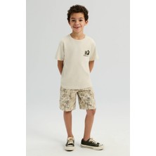 Nk Erkek Çocuk Üsküp Tshirt 4-8 Yaş Krem-Haki