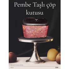 Arabasına Aşıklar Kulübü Pembe Taşlı Araba Içi Çöp Kutusu