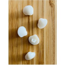 öztürk Alttan Dikmeli Krem Bebe Düğmesi. 14MM. Deniz Kabuğu.