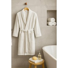 Lunga Vita Kare Desen Bukle Bornoz PUANLI%100PAMUK Otel Bornozu