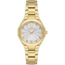 Bigotti BG.1.10585-4 Taşlı Tasarım Çelik Kaplama Altın Kadın Kol Saati