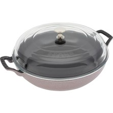 Staub Sote Tenceresi Cam Kapaklı, 30 Cm, Kiraz Çiçeği