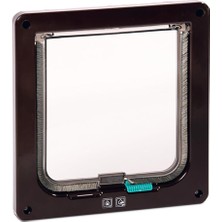 2 Yön Kilitli Kedi Kapısı 19.2X20 Cm, Kahverengi