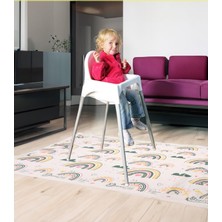 Bizdeneve Mama Sandalye ve Aktivite Örtüsü Sıvı Geçirmez 3rulo(Rulo Içi:10 Adet) Gökkuşağı 100X120CM