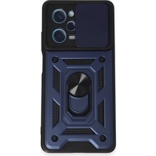 Evyora Newface Xiaomi Redmi Note 12 Pro 5g Kılıf Pars Lens Yüzüklü Silikon - Lacivert