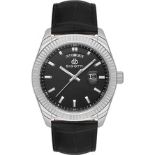 Bigotti BG.1.10557-1 Deri Kordon Çelik Kaplama Kasa Siyah Erkek Kol Saati