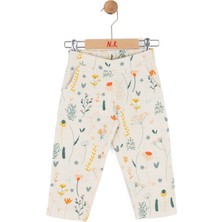 Nk Kız Bebek Sunflower Pantolon 1-4 Yaş Krem