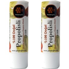 Petekoğlu (2 Adet) Dudak Kremi Propolis Bal Tarçın Sarı Kantaron Vanilya Shea Hindistan Cevizi Nar Ç