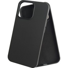 iPhone 15 Pro ile Uyumlu Premium Ultra Koruma Kadife Iç Dokulu Lansman Telefon Kılıfı - Siyah