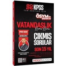 İndeks Akademi Yayıncılık Indeks Akademi Yayıncılık 2026 Kpss Vatandaşlık Ösym Nin Indeksi Çıkmış Sorular Son 15 Yıl Konu Konu Çözümlü - Emrah Vahap Özkaraca