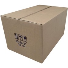 30 Desi Çift Oluklu Karton Koli 65X40X35 cm 10 Adet