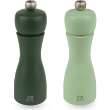 Peugeot Tahiti Duo Su Yeşili Tuz ve Karabiber Değirmeni Seti 15 cm - 6 Inç, Deniz Köpüğü ve Nane