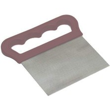 Promosyonca Metal Hamur Kesici Spatula, Ergonomik Saplı, Paslanmaz Çelik (Antrasit Gri)
