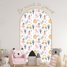Trend Wall Decor 75X122,5 cm Çocuk Odası Duvar Sticker | Bebek Odası Dekoru | Yapışkan Yazı ve Çerçeve | Masal Teması