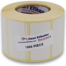 , Hazır Al Eko Termal Etiket 50MM x 25MM Ruloda 1000 Adet 40MM Kuka Çapında Direk Termal Transfer Et