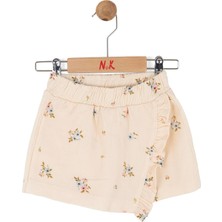 Nk Kız Bebek Spring Şort Etek 1-4 Yaş Krem