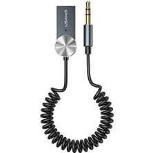 Livx Usams Bluetooth 5.0 Receiver USB Aux Wireless Araç Kiti Telefon Konuşma Müzik Dinleme BA01 SJ46