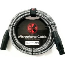 MWC270PB 3 Metre Örgülü Mikrofon Kablosu 3pin Dişi 3pin Erkek
