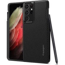 Galaxy S21 Ultra ile Uyumlu Ince Kılıf Liquid Air Hava Kanalı Teknolojisi Askeri Sınıf Koruma Matte