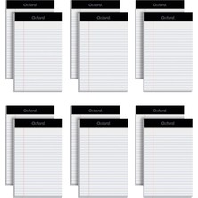 Oxford 5 x 8 Yasal Ped, 12'li Paket, Dar Çizgili, Beyaz Kağıt, Yazı Defteri Başına 50 Yaprak, Abd'de