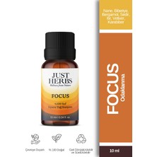 Just Herbs Focus Uçucu Yağ Karışımı 10 ml %100 Saf ve Doğal