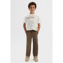 Nk Erkek Çocuk Great Tshirt 4-8 Yaş Ekru-Yeşil
