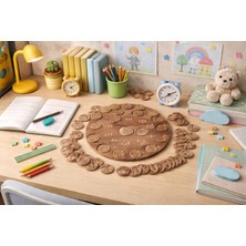 Alteks Dekor Montessori Matematik Saati, Ahşap 4 Işlem Öğrenme Saati, 4 Işlem Öğrenme Pano Oyunu, Matematik Seti