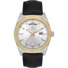 Bigotti BG.1.10557-4 Deri Kordon Çelik Kaplama Kasa Siyah Erkek Kol Saati