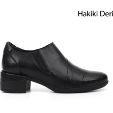 Gönderi(r) Kadın Siyah  GDZA134M0503 Kalın Topuklu Hakiki Deri Ayakkabı