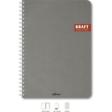 Lé Color 2017115/1 Kraft Defter Sert Kapaklı, Spiralli, 1.hamur Kağıt, 200 Sayfa, Bordo