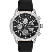 Bigotti BG.1.10579-2 Deri Kordon Fonksiyonlar Aktif Siyah Erkek Kol Saati