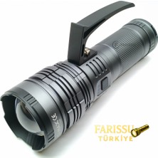 farissu PS-4100 Profesyonel Şarj Edilebilir El Feneri 180W 18000 Lumen Type-C Powerbank Özellikli