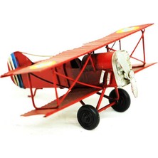 Katre46 Dekoratif Metal Uçak Çift Kanatlı