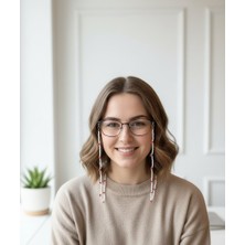 OptiPoint Beyaz Kirazlı Gözlük Ipi