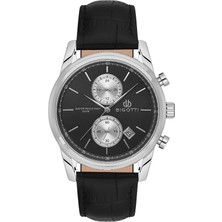 Bigotti BG.1.10581-2 Deri Kordon Fonksiyonlar Aktif Siyah Erkek Kol Saati