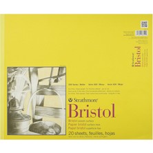 300 Serisi Bristol Kağıt Pedi, Pürüzsüz, Bant Ciltli, 14X17 Inç, 20 Yaprak (100 LB/270 G) - Yetişkin