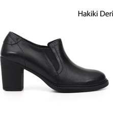Gönderi(r) Kadın Siyah  GDZA134M0499 Kalın Topuklu Hakiki Deri Ayakkabı
