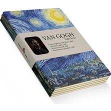 Night Series - A5, 4'lü Defter Seti I, Çizgisiz, Toplam 256 Sayfa, Her Biri 64 Sayfa, Tel Dikiş, Esn