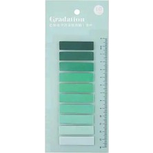 Yeşil Tonları Temalı 10 Renkli Cetvelli Index • Index Sticker • • Sticky