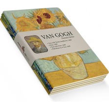 Flowers Series - A5, 4'lü Defter Seti Iıı, Çizgisiz, Toplam 256 Sayfa, Her Biri 64 Sayfa, Tel Dikiş,